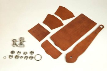 Key Fob Coincase Kit - Hermann Oak Harness Leather