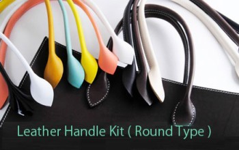 Leather Handle Kit ( Round Type ) LC Premium Dyed Leather 2 pcs(5 Sets)