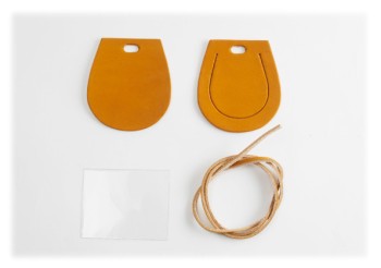 Luggage Tag Kit - Horseshoe < Oiled Leather >(5 sets)