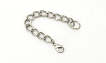 Keychain with Snap Hook (Large)- Nickel