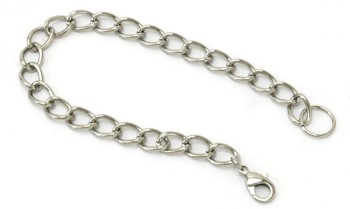 Keychain with Snap Hook (Large)- Nickel