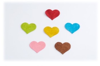 Pig Suede Charm ( Heart Small )(5 pcs)