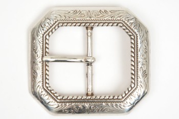 Engraved Silver Finish Buckle