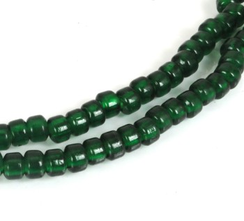 Crow Beads - Transparent Dark Green Glass