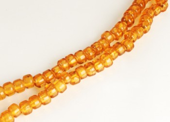 Crow Beads - Transparent Amber/Orange Glass